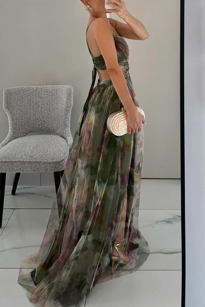 Sukienka maxi w kwiaty – elegancki strój damski na letnie przyjęcie ogrodowe