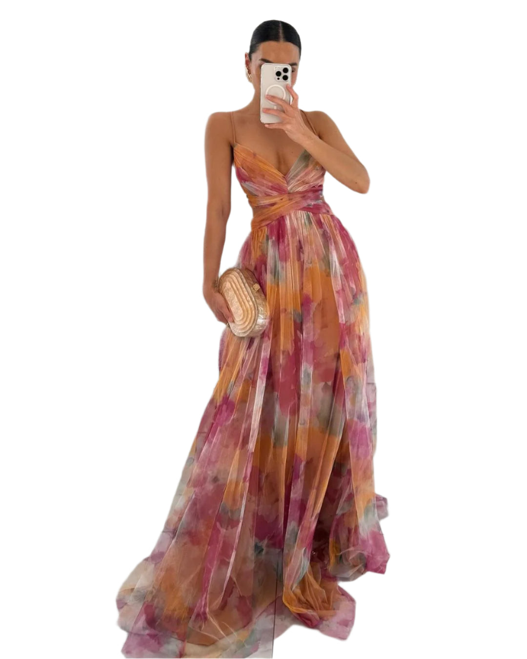 Sukienka maxi w kwiaty – elegancki strój damski na letnie przyjęcie ogrodowe