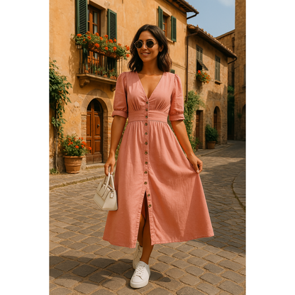 Sukienka Jeansowa z Guzikami dla Kobiet – Letni Styl Casual