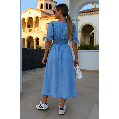 Sukienka Jeansowa z Guzikami dla Kobiet – Letni Styl Casual