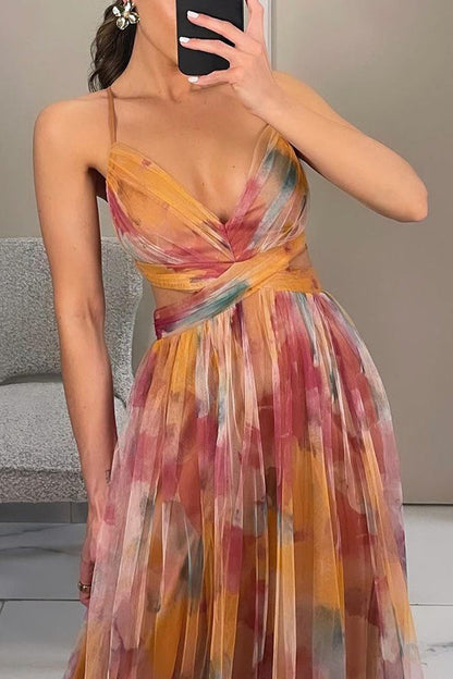 Sukienka maxi w kwiaty – elegancki strój damski na letnie przyjęcie ogrodowe